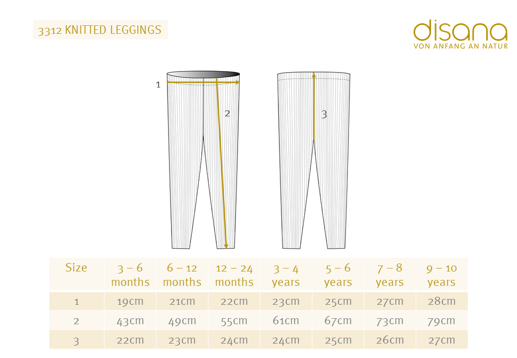 Leggings bimbi in maglia di lana bio (6 mesi-10 anni) // grigio